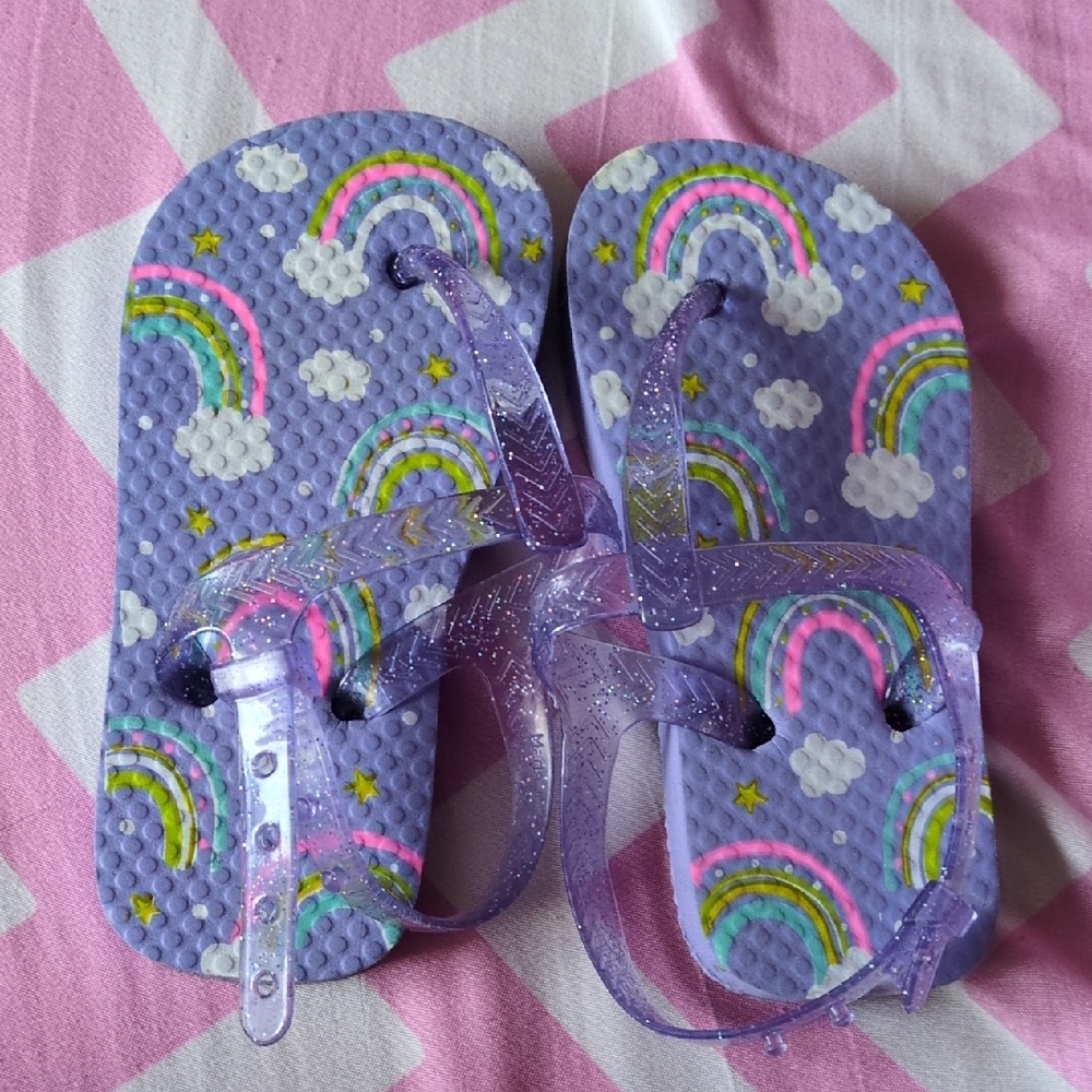 Kids Rainbow Sandals - Purple